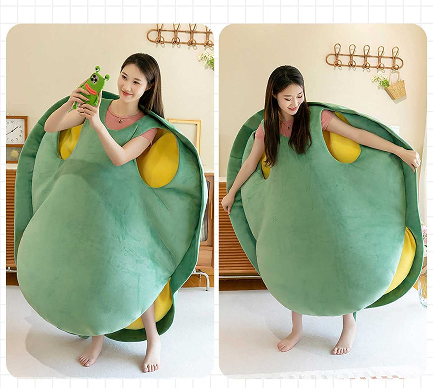 Wearable Turtle Shell Pillows - Green